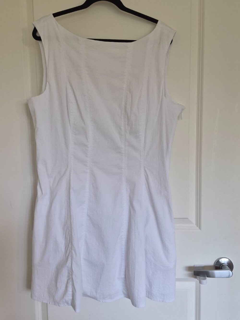 Abercrombie & Fitch White Fit & Flare Dress Womens XXL Sleeveless Open Back - Picture 5 of 11